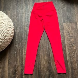 BeachRiot Red Ribbed Leggings